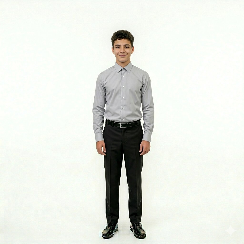 Premium Uniform  Light Gray Shirt & Black Pant