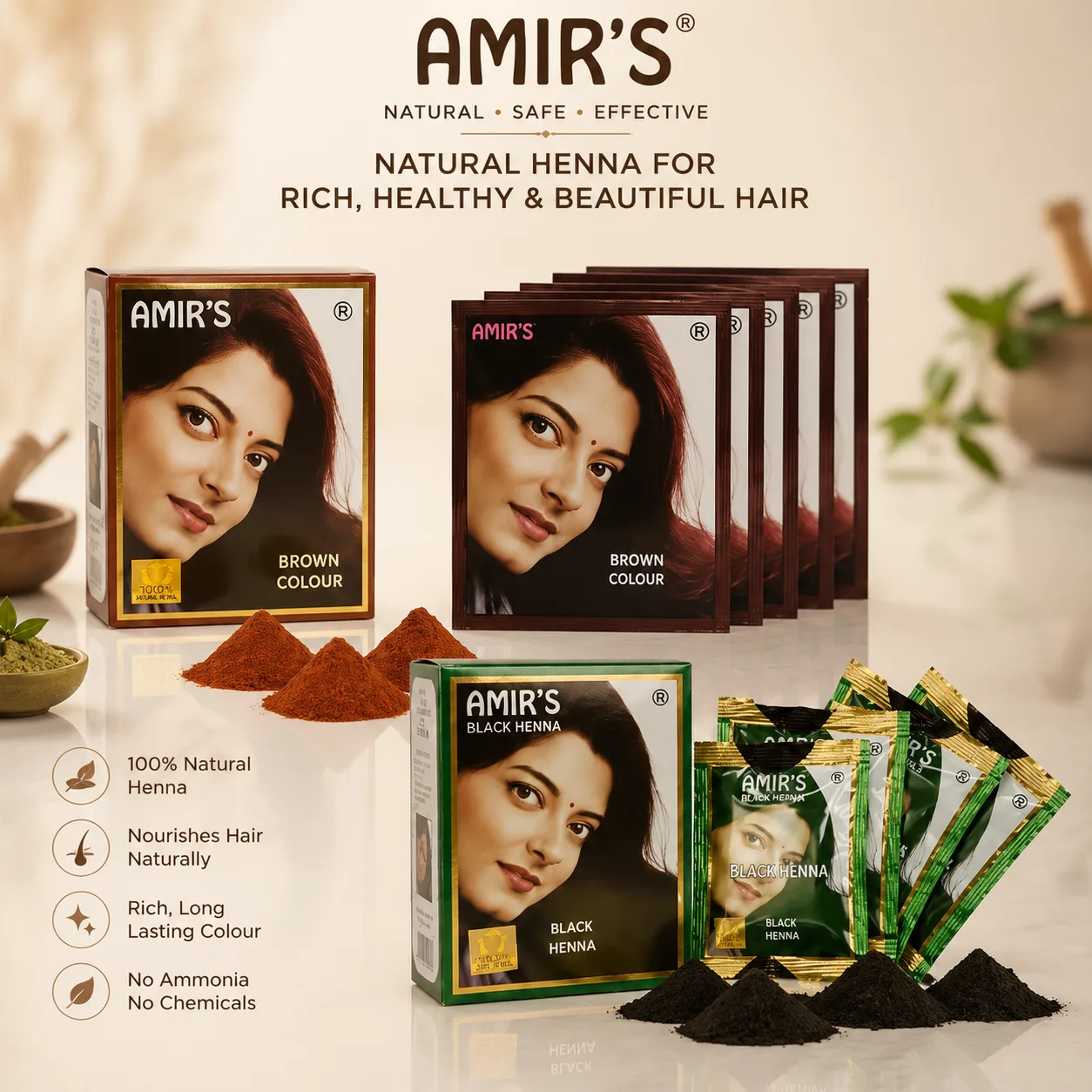 Amir's Black Henna – Natural Shine & Soft Hair Care