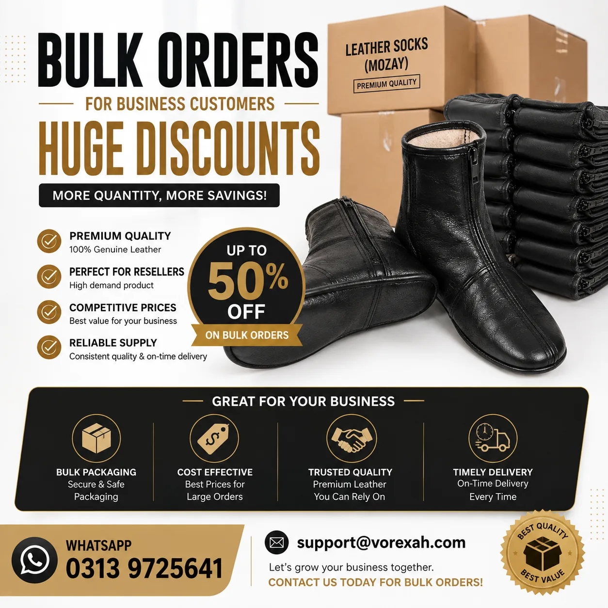 Black Leather Mozay – 3-Piece Style for Men