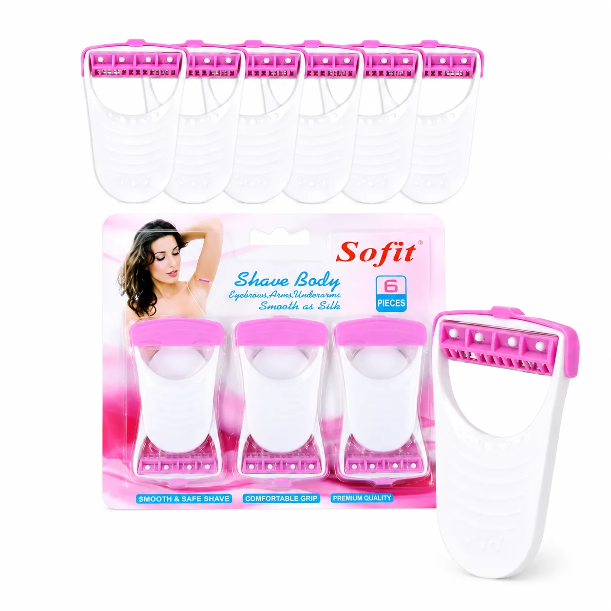 Sofit 6-Piece Body Shaver Set for Women